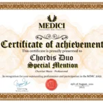 2021 Medici International Competition Special Mention Chordis Duo-min